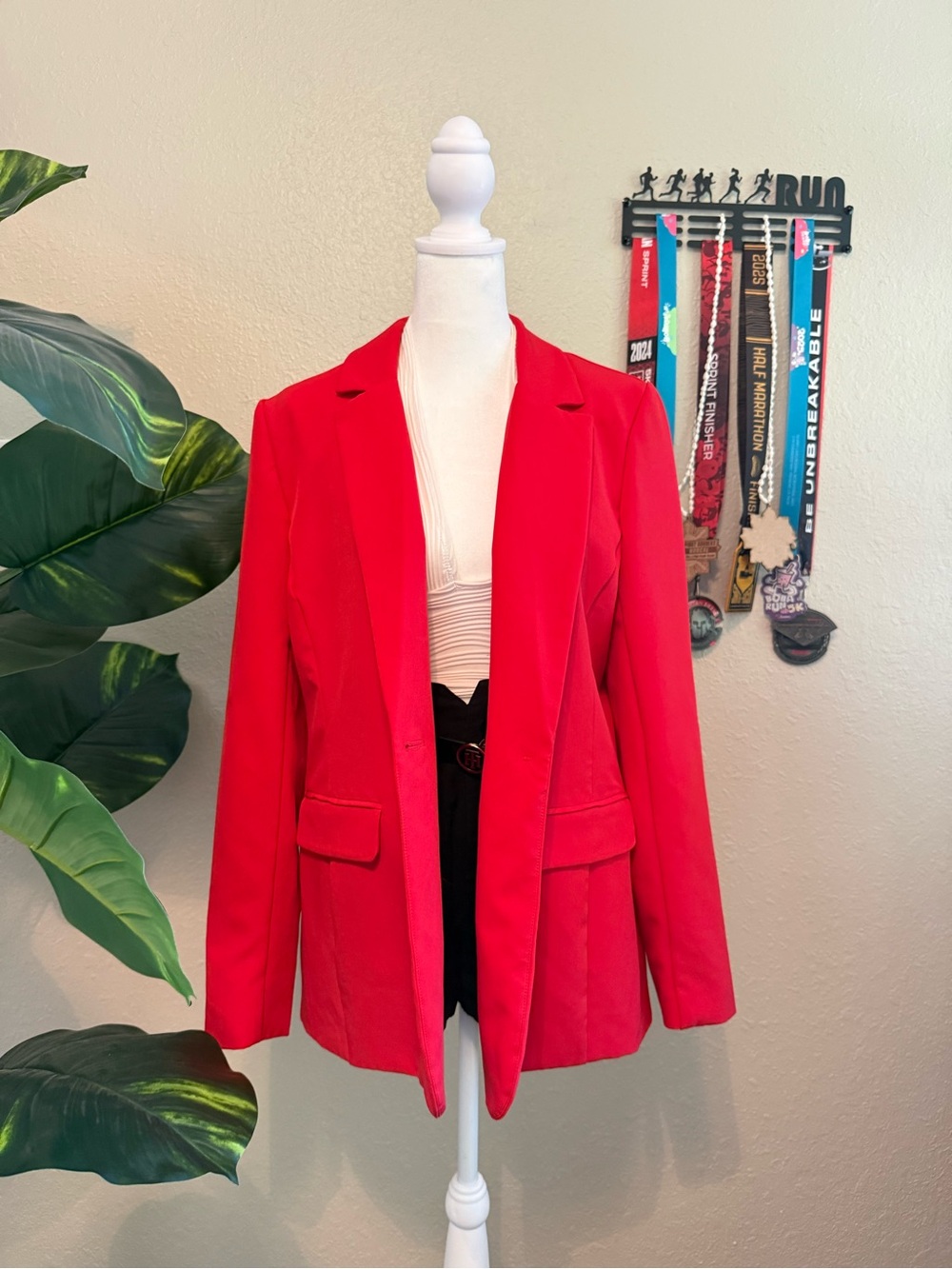 Bailey 44 Red Tailored Longline Blazer